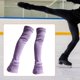 thumbnail image 1 of Calcetines sin pie para cubrir las botas de patinaje artístico. Calcetines para patinar sobre hielo. Calentadores de piernas para espectáculos y práct Morado ahumado, 1 of 8