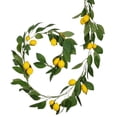 thumbnail image 2 of 1PC Artificial Lemon Garland with Lifelike Leaves, Yellow Fruit Vine for Spring Summer Home Decor, Indoor Outdoor Mantel & Wedding Greenery, 2 of 6