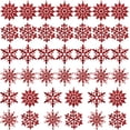 thumbnail image 2 of Navidad Copos de nieve Árbol de Navidad Colgando Inicio Inicio Glitter Artesanías Colgantes Decoración Regalo de vacaciones Niños Niños Red 40 Piezas seitruly HA009993-02B, 2 of 6