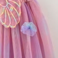 thumbnail image 5 of Huanglei Toddler Girls Sleeveless Butterfly With Wing Tie Dye Rainbow Tulle Holiday Party Costume Dress Dance Party Dresses Clothes, 5 of 6