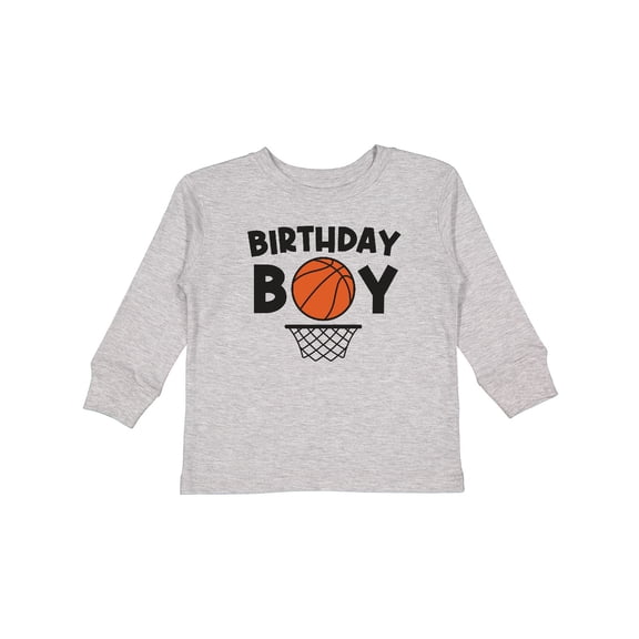 Inktastic Birthday Boy Basketball Boys Long Sleeve Toddler T-Shirt