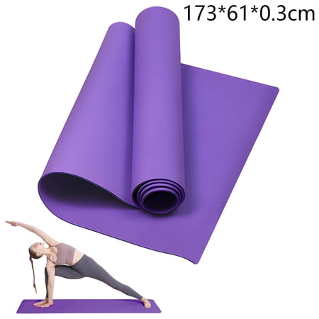 1 Pcs Purple 173*61*0.3cm Anti-slip EVA Yoga Mat Pilates Floor Mat Wider Non-slip Solid Color Floor Mat Home Fitness Yoga Equipment