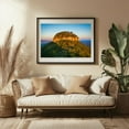 thumbnail image 3 of Big Pinnacle - Winston-Salem North Carolina Photography Mountain Nature Landscape Scenic Autumn Moon Forest Black Framed Wall Art Print 18 x 24 inches, 3 of 4