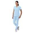 thumbnail image 5 of Adar Addition Go-Basic Scrub Set For Women - Slim V-Neck Scrub Top & Skinny Cargo Scrub Pants - A9200 - Sky Blue - XS, 5 of 7