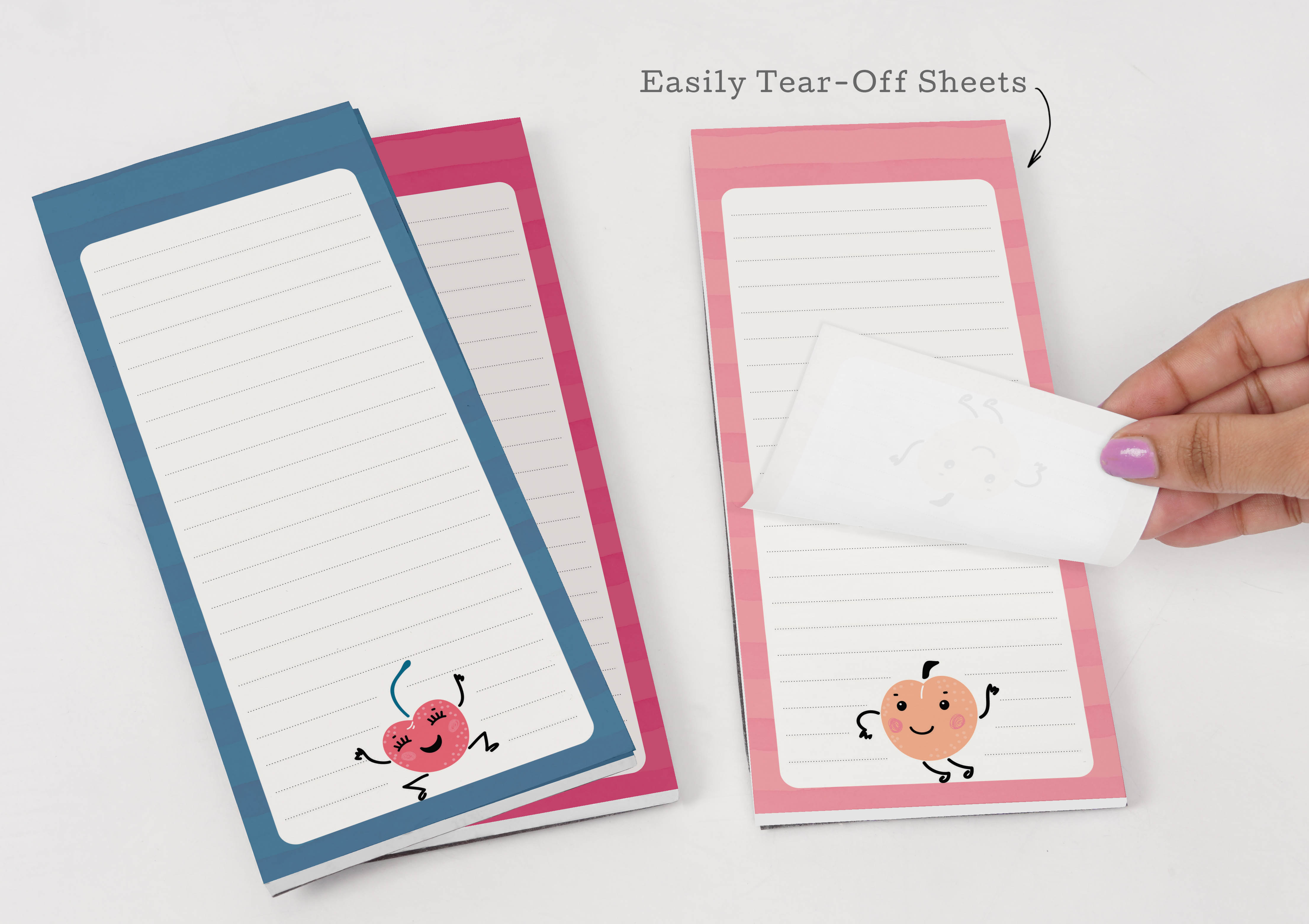 Inkdotpot Pack of 3 Magnetic Fridge To-Do List Notepads- Magnetic Memo Pads For Refrigerator-(50 Sheets Each)-FJ