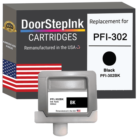 DoorStepInk Ink Cartridge for Canon PFI-302 330ML Black Compatible with Canon iPF8100 Wide Format  iPF9100 Wide Format price history on PriceWatchPro