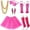 Rose, variant on 70s 80s Fancy Dress Costumes Accessories Set ,6 in 1 Adult Fancy Tutu Skirt Set for Cosplay Party Theme Party