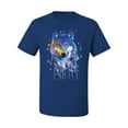 thumbnail image 2 of Wolf Painting Splatter Abstract Art Animal Lover Men's Graphic T-Shirt, Royal, 5XL, 2 of 3