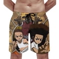 thumbnail image 5 of The Boondocks Men's Swim Trunks Board Shorts Drawstring Elastic Waist Quick Dry Swimsuits Beach Shorts with Pockets S, 5 of 8