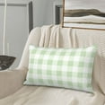 thumbnail image 5 of Honeii Pistachio Green Checkboard Decorative Throw Pillow Case - Elevate Your Couch, Sofa, or Bed with Stylish Home Decor, Perfect Gift Idea-20"x30", 5 of 6