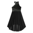 thumbnail image 3 of Alvivi Kids Shiny Rhinestone Party Dress Sleeveless Halter Neck Wedding Flower Girls Dress Black 12, 3 of 5