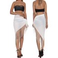 thumbnail image 2 of HAPPY BAY Women's Bikini Wraps Beach Wrap Sarong Cover up Skirt Bathing suit Swimsuit Cover Ups for Swimwear Women One Size Short Ivory, 2 of 5