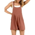 thumbnail image 5 of Cenuakty Women Overalls Shorts, Sleeveless Solid Loose Summer Jumpsuit Playsuit for Casual Daily, 5 of 9