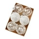 thumbnail image 2 of Juego de adornos para árboles de Navidad de 6 piezas Pelotas pintadas transparentes | Decoraciones navideñas inquebrantables de 8 cm | Esferas de decoración colgantes festivas | Diseño Único Pintado, 2 of 7