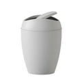 Umbra 2.4 gal Twirla Polypropylene SwingTop Lid Bathroom Trash Can Garbage Can, Grey