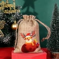 thumbnail image 2 of Christmas Burlap Bag Set Drawstring Advent Calendar Small Cloth Bag Christmas Decoration Gift Bag Candy Bag, 2 of 7
