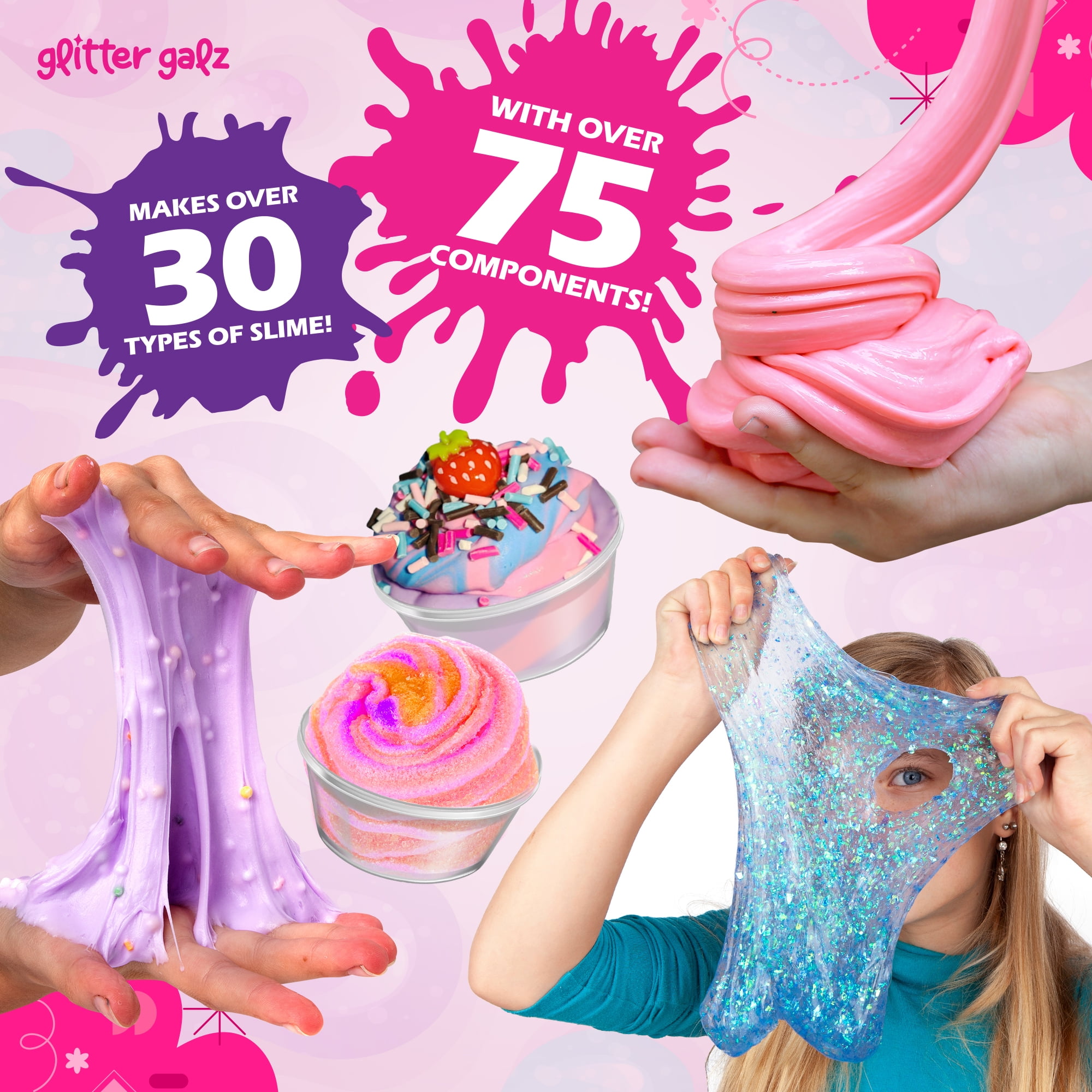 Glitter Galz Jumbo Mega Slime Kit Premade 75-Piece