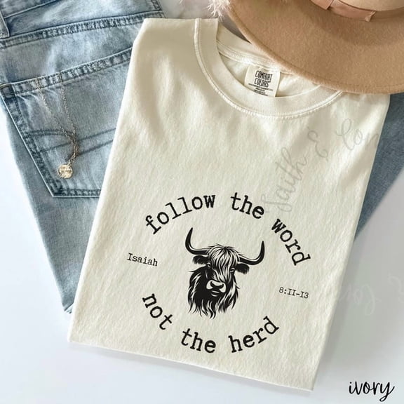 Religious Shirt For Women Christian Western Shirt Highland Cow Bible Verse Tee Faith T-Shirt