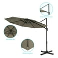 thumbnail image 5 of FLAME&SHADE 10ft Outdoor Round Patio Cantilever Market Offset Umbrella for Deck,Balcony and Poolside, Taupe, 5 of 8