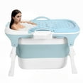 thumbnail image 2 of 40.6 Inch Portable Folding Bathtub with Ergonomic Seat & Massage Roller - Large Collapsible Tub for Adults, Freestanding Soaking Spa, Effortless Storage, 2 of 8