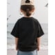 thumbnail image 2 of Black Round Neck Short Sleeve Youth T-Shirt. Colorful Font "iN MY Third Grade eRa", with Smileys, Hearts, Stars, Casual Style, 100% Cotton, Non-Deformable, easy to Care for, for Daily Wear, 2 of 6