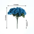 thumbnail image 3 of Efavormart 14 Royal Blue Velvet Roses Artificial Flower Bouquet for DIY, Floral Arrangment, Home, Party, Garden, Table Centerpieces Decorations, 3 of 11