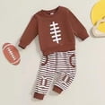 thumbnail image 4 of TOWED22 Toddler Baby Boy Fall Winter Clothes Long Sleeve Crewneck Pullover Sweatshirt Jogger Pants Set 2 Piece Outfit(Blazer,18-24 M), 4 of 5