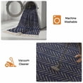 thumbnail image 5 of Blue Yellow Geometric Kitchen Runner Rug 2'x4', Modern Abstract Art Striped Washable Rug with Tassels, Non Slip Woven Cotton Bathroom Rugs Hallway Carpet for Foyer Bedroom Entry Back Door Decor, 5 of 9