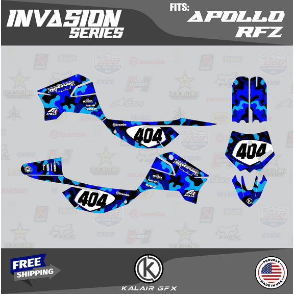 Kalair GFX Graphics Kit for Apollo RFZ X4-X6 X14-X19 (All Years) Invasion Series