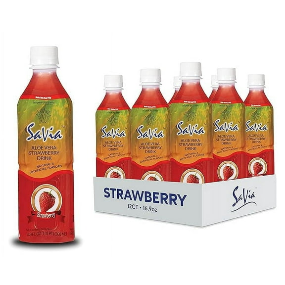 Savia Strawberry Aloe Vera Drink 12/16.9oz