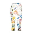 thumbnail image 6 of jjayotai Boho Floral Print Leggings for Women, Trendy Art Painting Beach Summer Fall Clothes Yoga Pants High Waisted Capri Trousers, 6 of 7