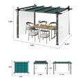 thumbnail image 6 of M optimized 10x13 FT Retractable Outdoor Pergola with Canopy and Side Mesh, Upgraded Aluminum Pergola, Modern Pavilion for Backyard, Patio, Porch, Grape Trellis, 6 of 7