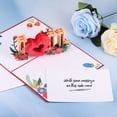 thumbnail image 3 of Cateissary Tarjeta de aniversario compacta y liviana con flores en forma de corazón Tarjetas del día de San Valentín o tarjeta de aniversario Kits de decoración para fiestas, 3 of 6