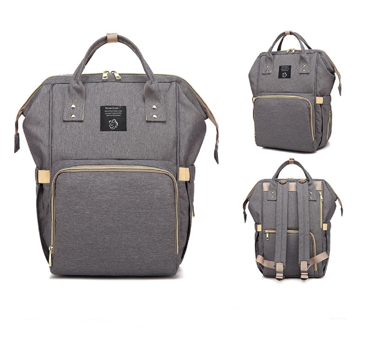 SUPTREE Diaper Bag Backpack for Girls Boys Large Capacity Travel Nappy Bag for Mom Toiletries Waterproof