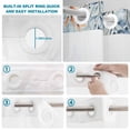 thumbnail image 4 of No Hook Shower Curtain, Blue Coastal Shower Curtains for Bathroom with See Through Top Window, Summer Beach Starfish Weeping Eucalyptus Vintage Waterproof & Washable Bath Curtain Extra Long 72"x96", 4 of 9