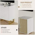 thumbnail image 4 of GloryStar Buffet Moderne de 31,5 Po, Armoire de Rangement en Bois avec Tablette Réglable, Crédence d'Accent pour l'Entrée Ou le Salon, 4 of 8