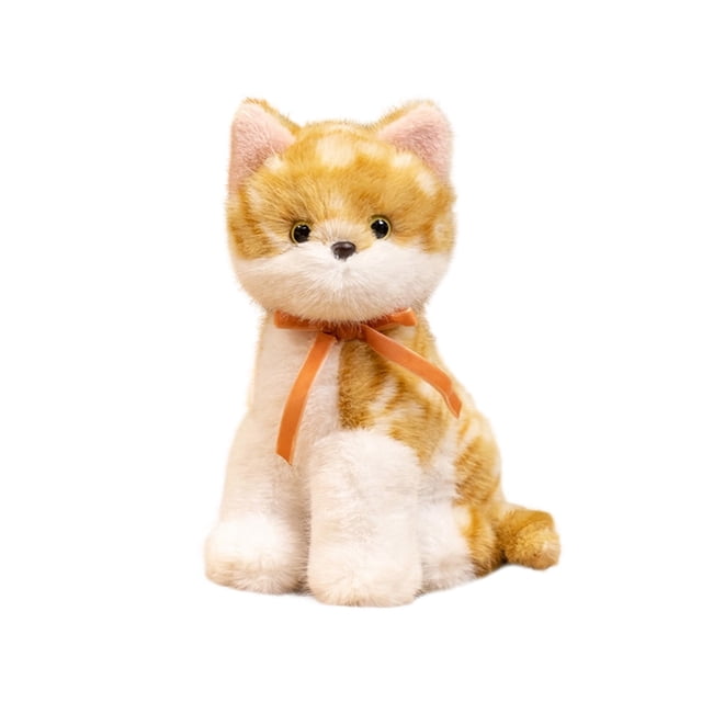 Mini gato de peluche de algodón PP, suave y realista, de tamaño de bolsillo, adorable peluche, lavable, para niños a partir de 3 años, compañero de viaje y juego imaginativo