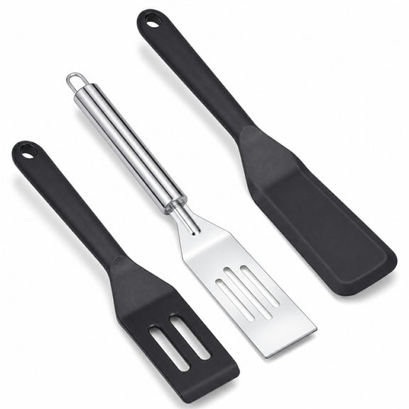BlinkLLX 3 Count Non-Stick Silicone Slotted Kitchen Spatula
