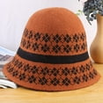 thumbnail image 6 of CoCopeaunts Women's Bucket Hat Warm Knitted Hats Autumn Winter Simple Fashion Versatile Heavy Woolen Casual Fisherman Hat, 6 of 8