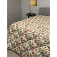 thumbnail image 2 of Floral Down Alternative Comforter, Continuous Simplistic Daisy Flowers on Pastel Backdrop Illustration, Microfiber Quilt for All Season, 5 Sizes, Pale Yellow Orange White, by Ambesonne, 2 of 3