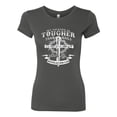 thumbnail image 2 of Wild Bobby, My Savior Is Tougher Than Nails Revelation 1:18, Inspirational Christian, Women Slim Fit Junior Tee, Dark Grey, Medium, 2 of 5