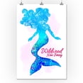 thumbnail image 3 of Wildwood, New Jersey, Silhouette Mermaid (24x36 Giclee Gallery Art Print, Vivid Textured Wall Decor), 3 of 3