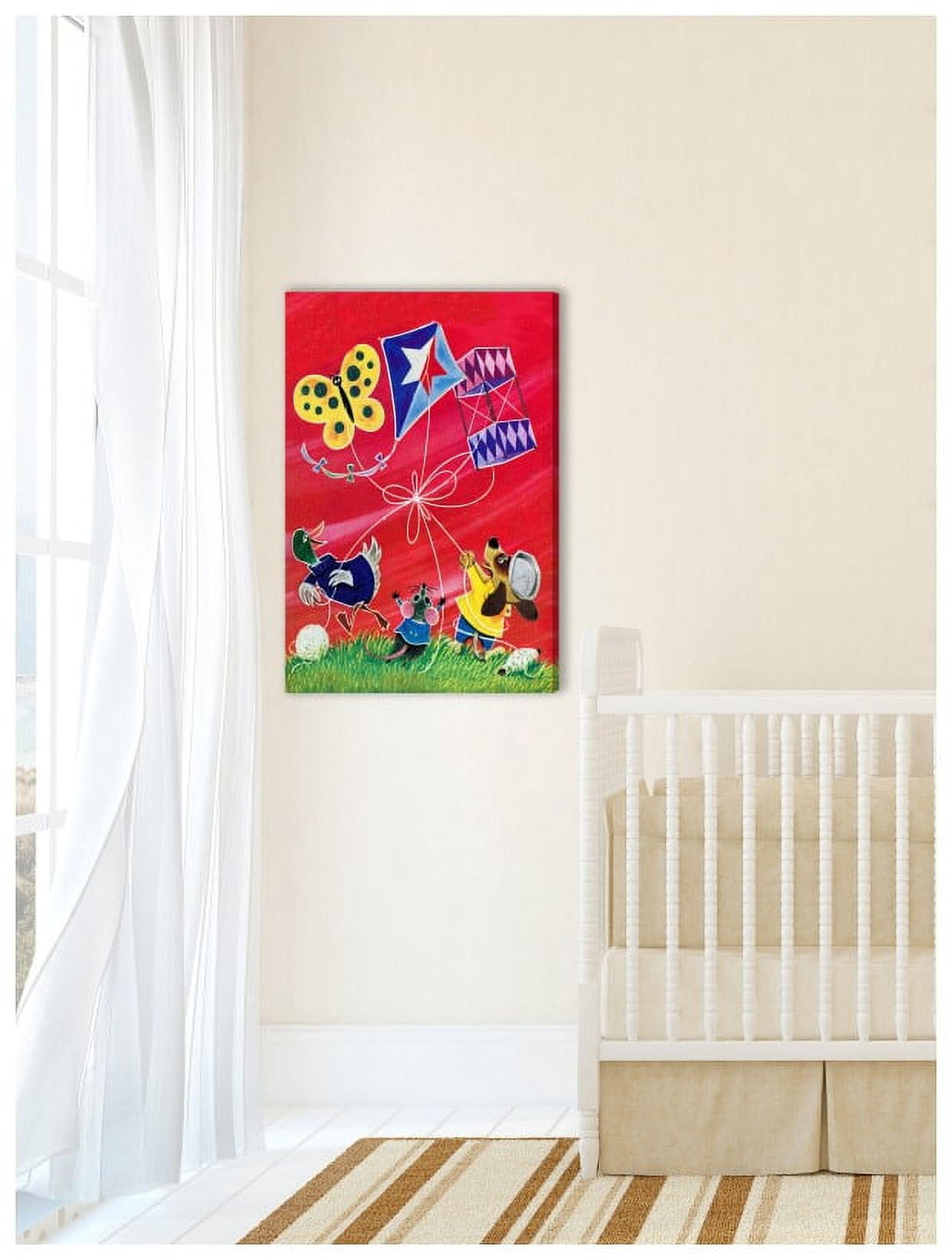 Marmont Hill "Flying a Kite" by Curtis Painting Print on Canvas