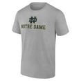 thumbnail image 2 of Men's Heather Gray Notre Dame Fighting Irish Lockup Team T-Shirt, 2 of 3