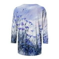 thumbnail image 5 of Aloohaidyvio Tops and Blouses ,Womens Fashion Printed T-Shirt 3/4 Sleeves Blouse Round Neck Casual Tops, 5 of 5