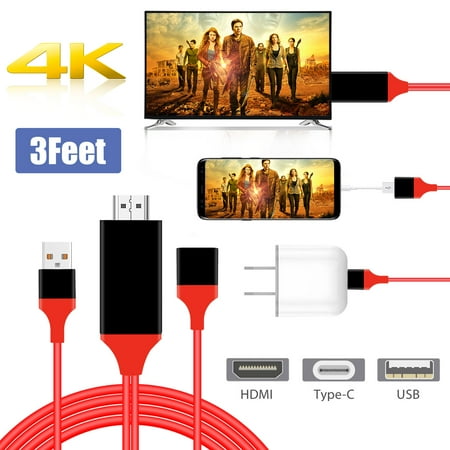TSV Compatible with iPhone iPad to HDMI Adapter Cable, 1080P Digital AV HDMI Adaptor Connector Cord for iPhone Xs Max XR X 8 7 6 Plus iPad Pro Air Mini iPod