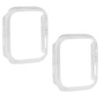 thumbnail image 1 of 2 Pack Compatible for Apple Watch Case 44mm [NO Screen Protector] Series 6 5 4 SE, Hard PC Bumper Case Protective Cover Frame Compatible for iWatch 44mm,transparent, 1 of 5