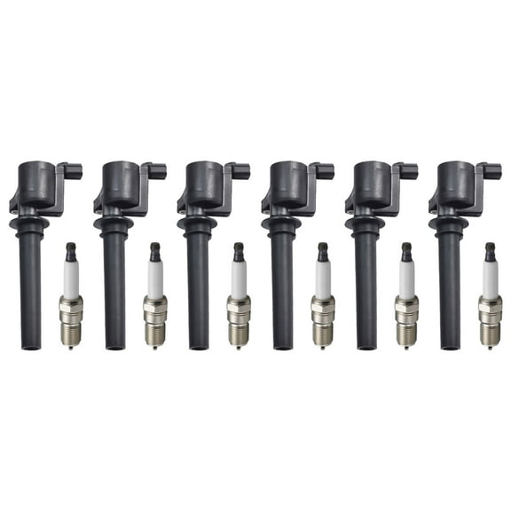 Set of 6 ISA Ignition Coils and 6 ISA Spark plug Compatible with 2000 Ford Taurus 3.0L V6 2968cc 181ci Replacement for FD502