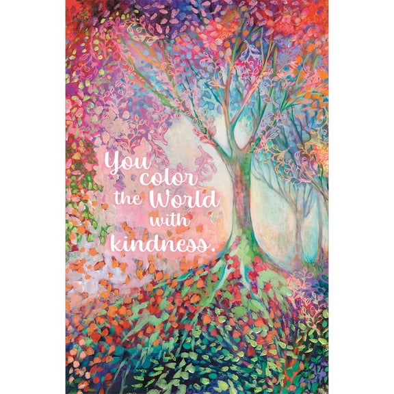 Tree-Free Greetings Just Because Greeting Card 12 Pack, 4x6, Colorful Kindness (FS61520)