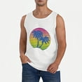 thumbnail image 3 of Shangniulu Palm Trees Sunset - Summer Vacation Tropical Beach Tank Top L, 3 of 5